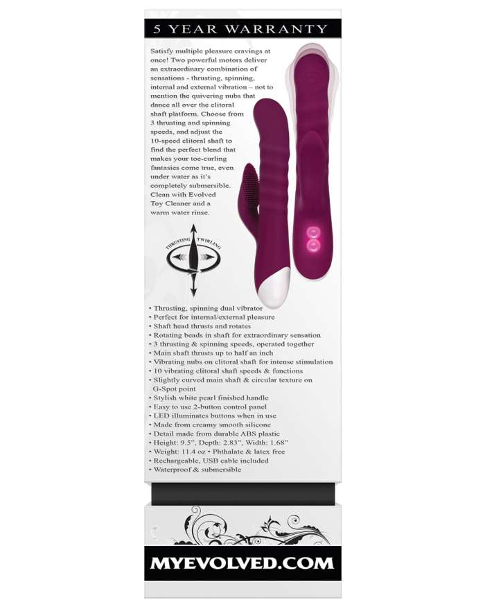 Evolved Lovely Lucy Thrusting and Twirling Vibrator