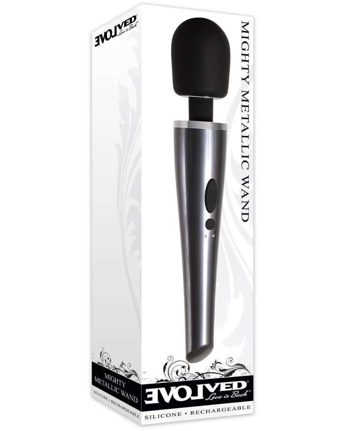 Evolved Mighty Metallic Wand Vibrator