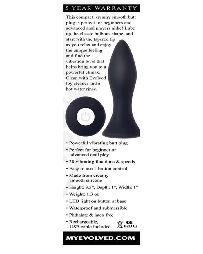Evolved Mighty Mini Vibrating Butt Plug