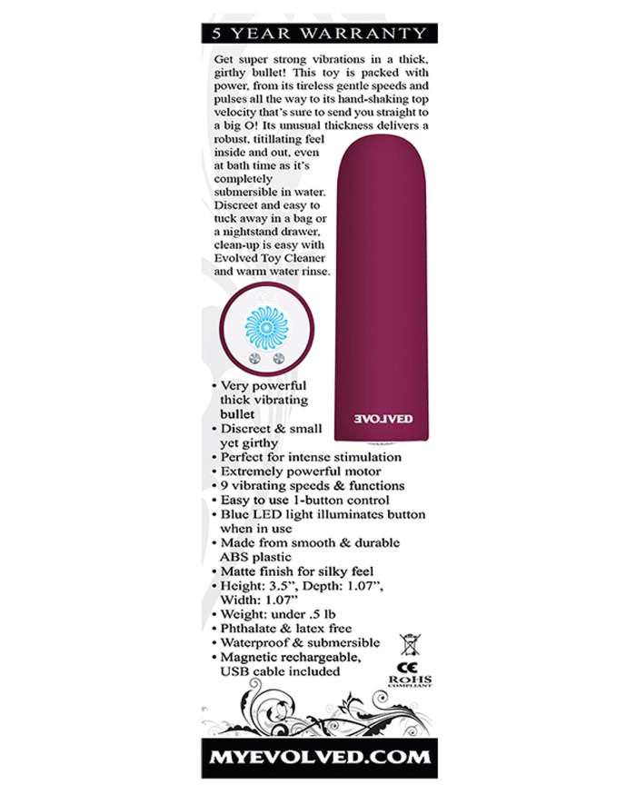 Evolved Mighty Thick Bullet Vibrator