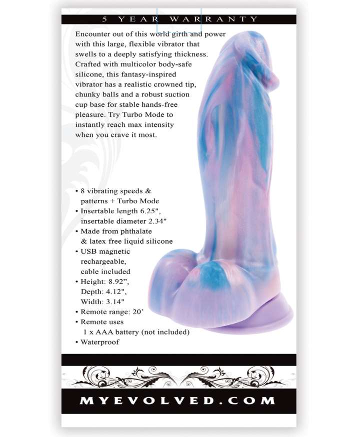 Evolved Mythical Vibrating Dildo with Remote