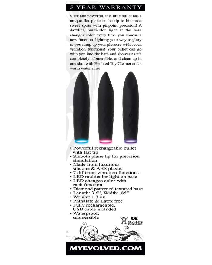 Evolved On the Spot Light Up Bullet Vibrator