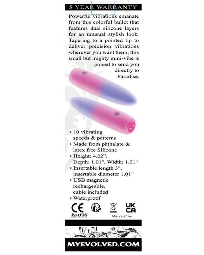 Evolved Paradise Bullet Mini Tapered Vibrator