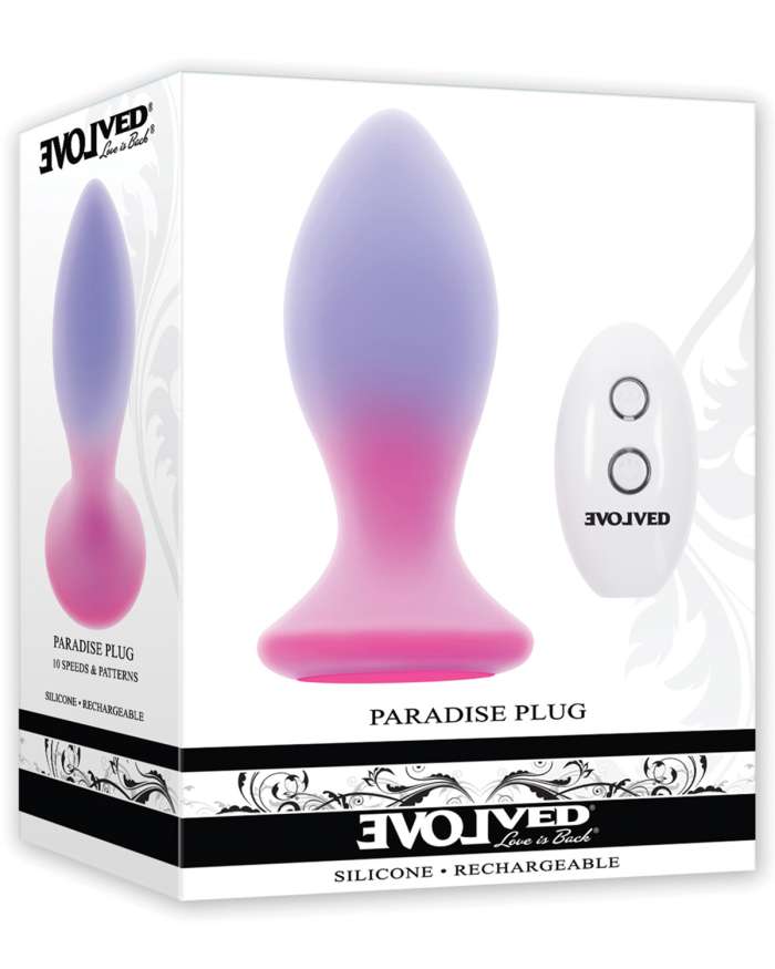Evolved Paradise Vibrating Butt Plug with Remote