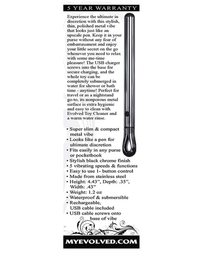 Evolved Pen Pal Steel Pendent Vibrator