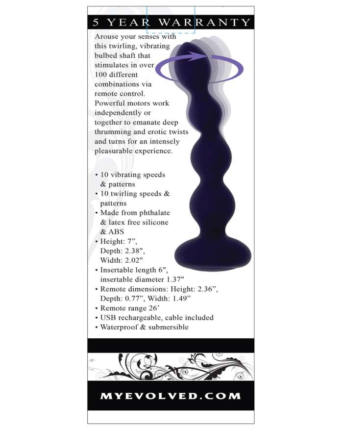 Evolved Pleasure Orbit Twirling Vibrator with Remote