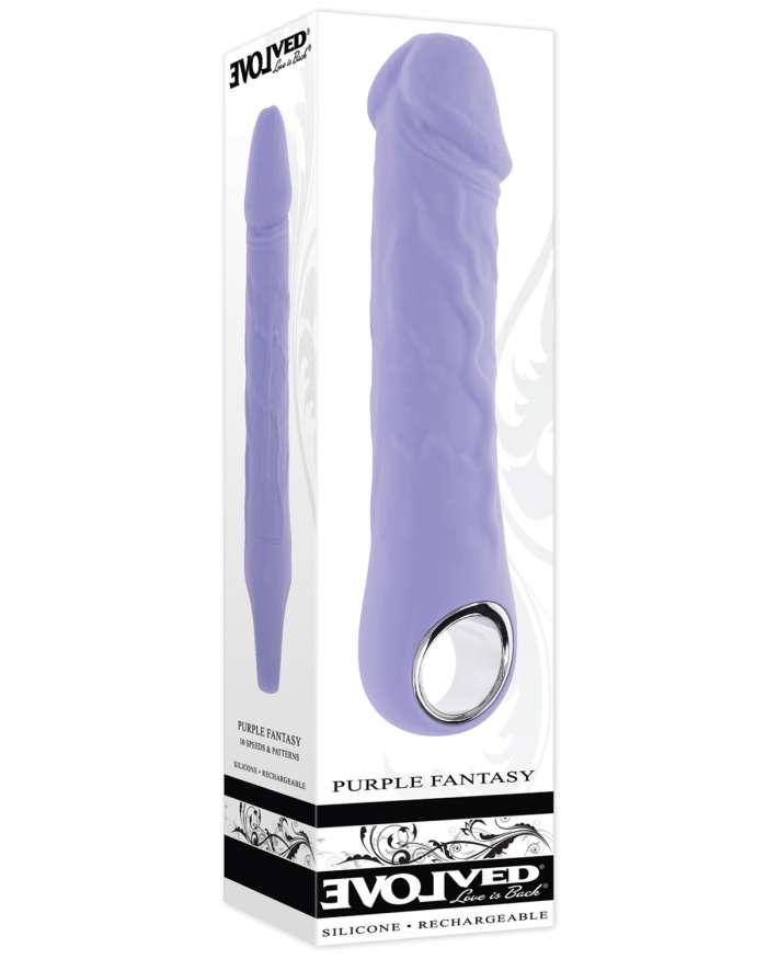 Evolved Purple Fantasy Phallic Shaped Vibrator