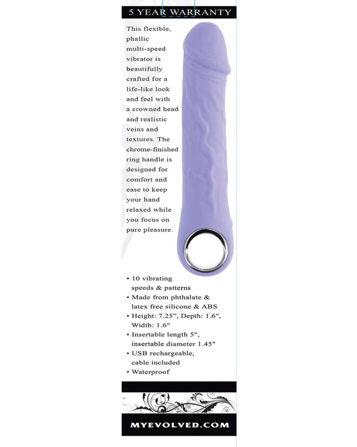 Evolved Purple Fantasy Phallic Shaped Vibrator