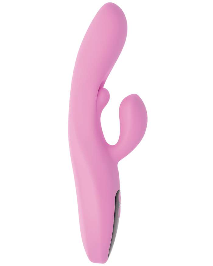 Evolved Push The Button Mid Shaft Bud Pushing Rabbit Vibrator