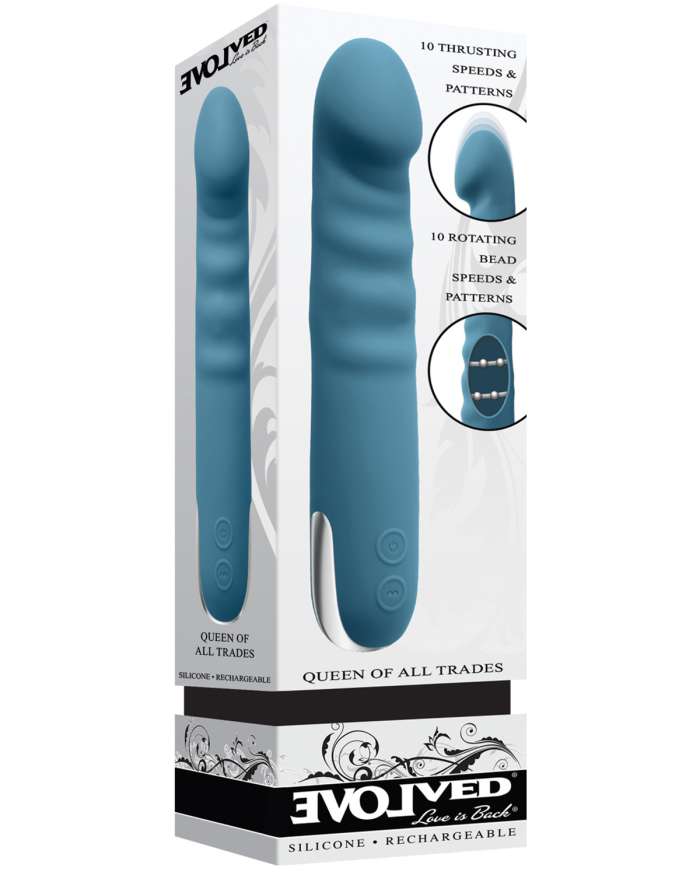 Evolved Queen Of All Trades Thrusting Rotating Beads Vibrator