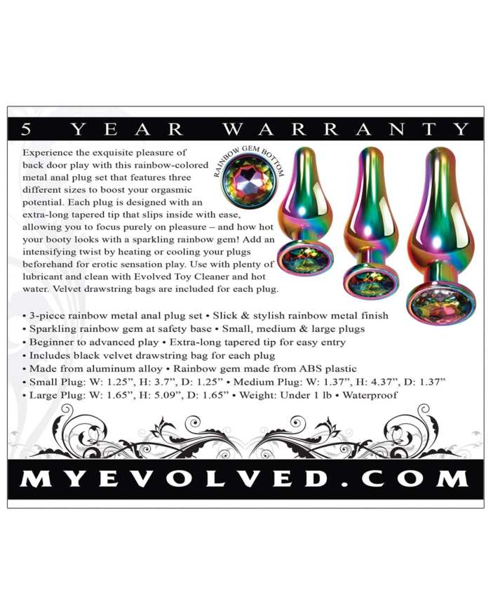 Evolved Rainbow Metal Plug Set