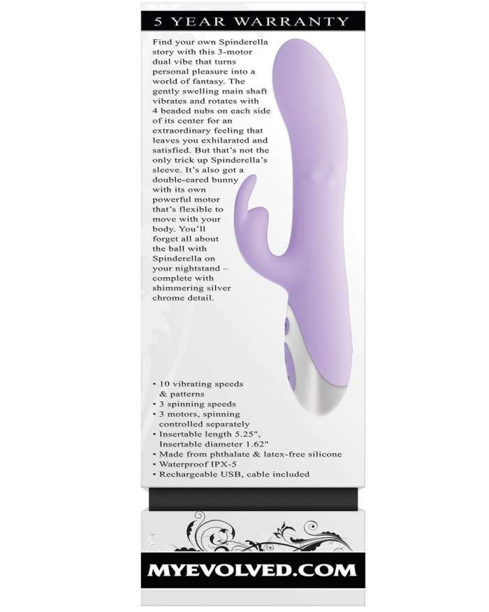 Evolved Spinderella Triple Motor Spinning Rabbit Vibrator
