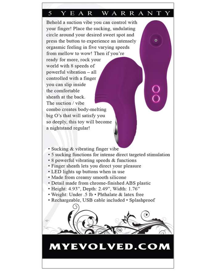Evolved Sucker For You Finger Vibrator