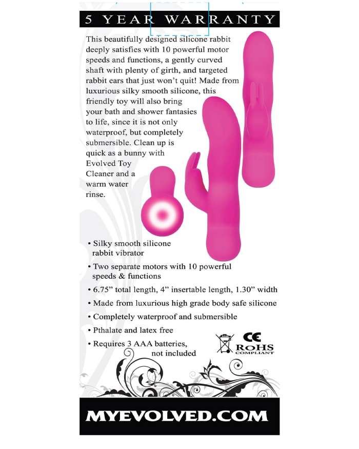 Evolved Sugar Bunny Silicone Rabbit Vibrator