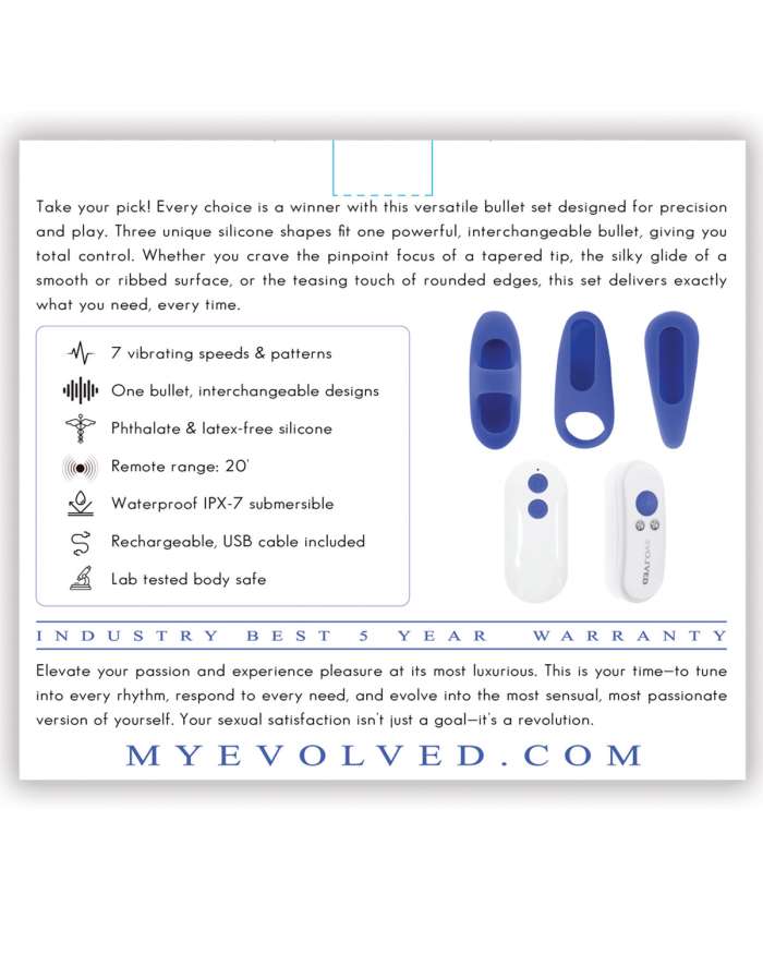 Evolved Take Your Pick Triple Sleeve Bullet Set with Remote
