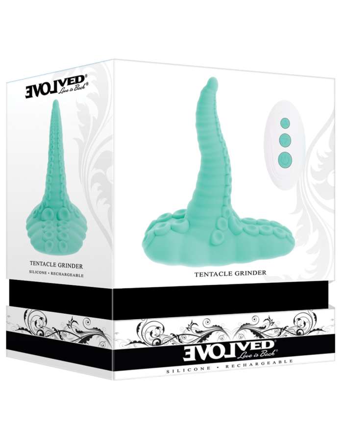 Evolved Tentacle Grinder Suction Cup Textured Vibrator with Remote