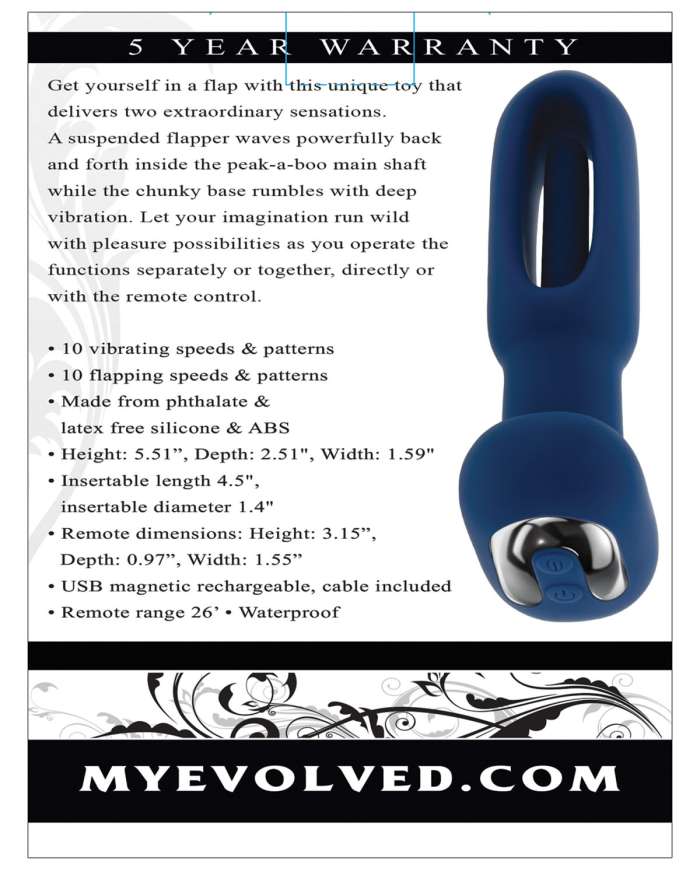 Evolved The Flapper Flapping Vibrator with Remote