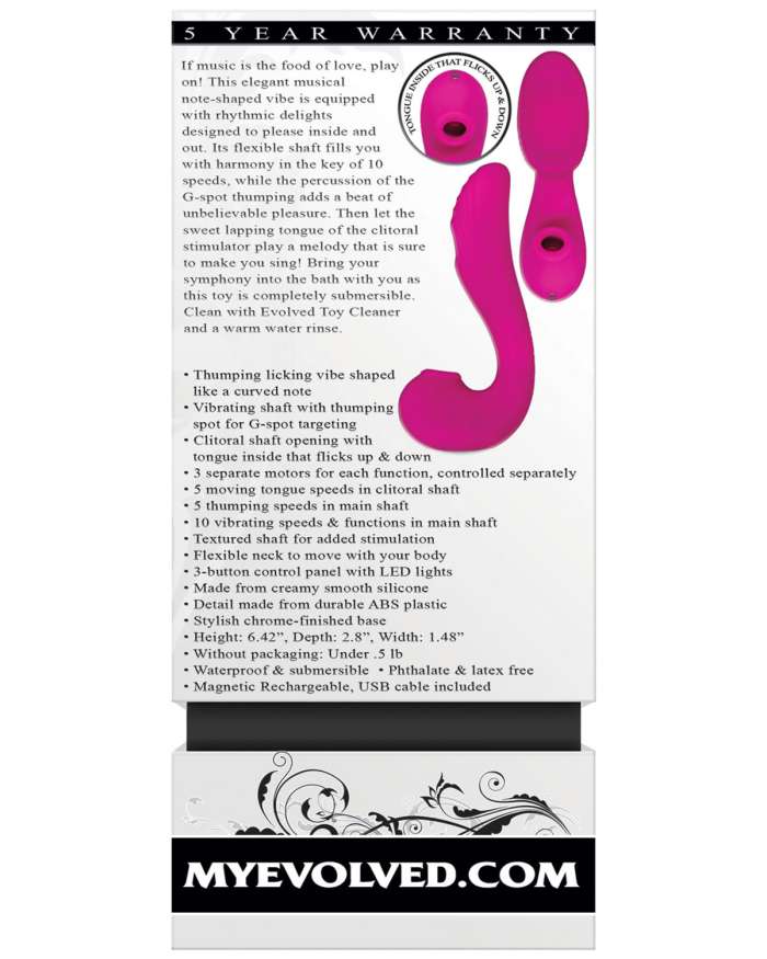 Evolved The Note Triple Motor Thumping Licking Vibrator