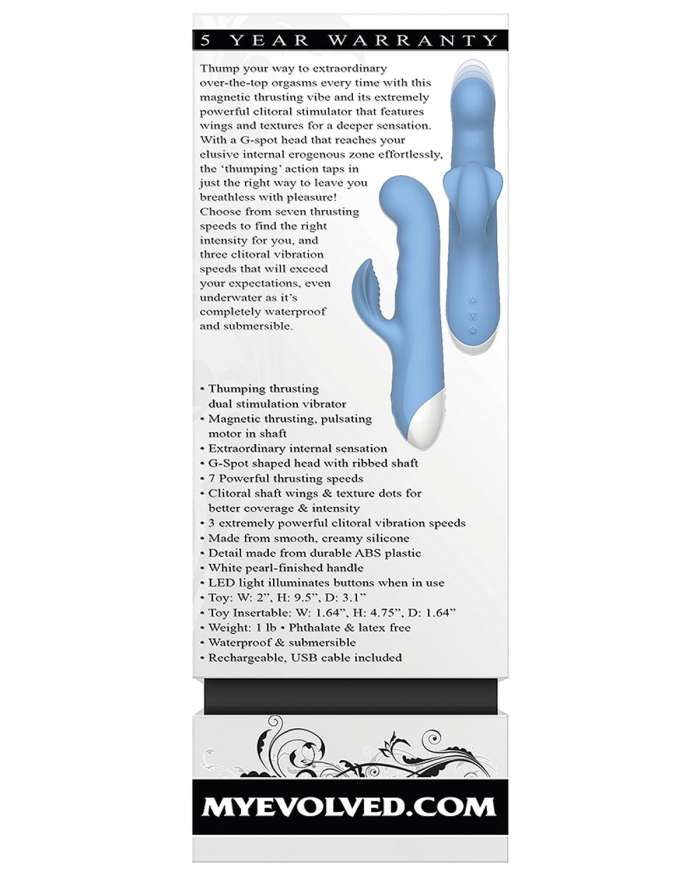 Evolved Thump & Thrust Dual Stimulating Vibrator