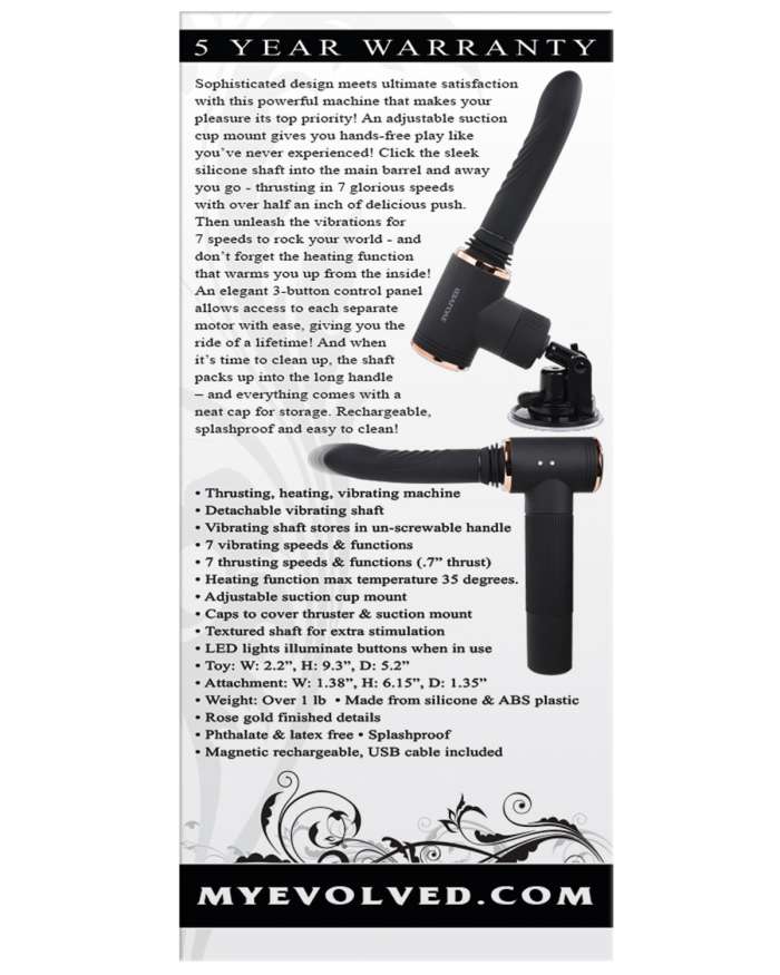 Evolved Too Hot To Handle Vibrating Heating Thrusting Machine