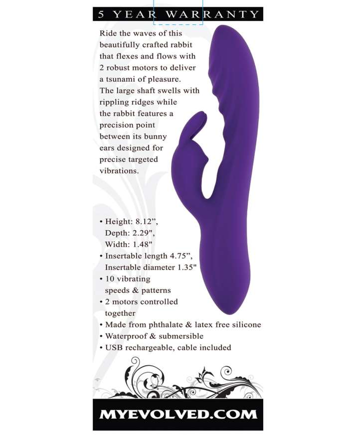 Evolved Wavy Rabbit Rippling Ridges Vibrator