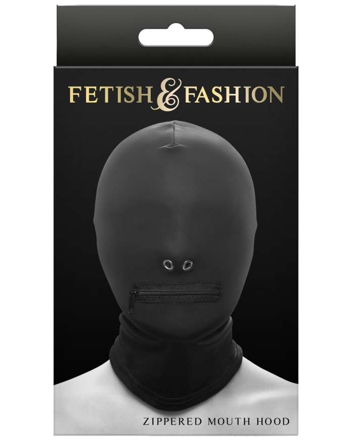 Fetish & Fashion Zippered Mouth Hood