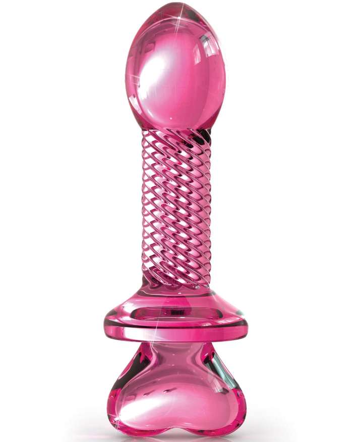 Icicles No. 82 Hand Blown Glass Ribbed Butt Plug