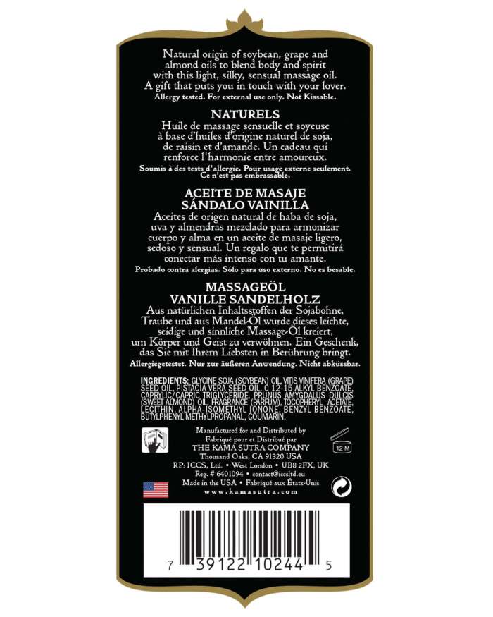 Kama Sutra Naturals Massage Oil