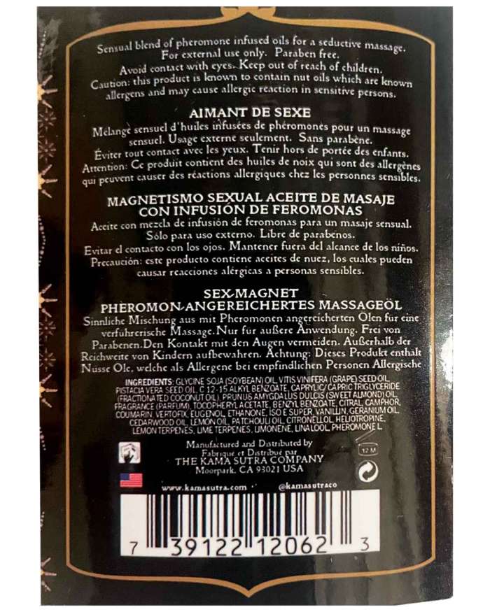 Kama Sutra Sex Magnet Pheromone Massage Oil