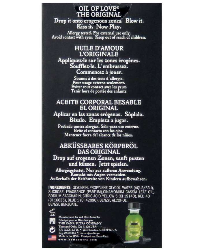 Kama Sutra Oil of Love Kissable Warming Body Oil