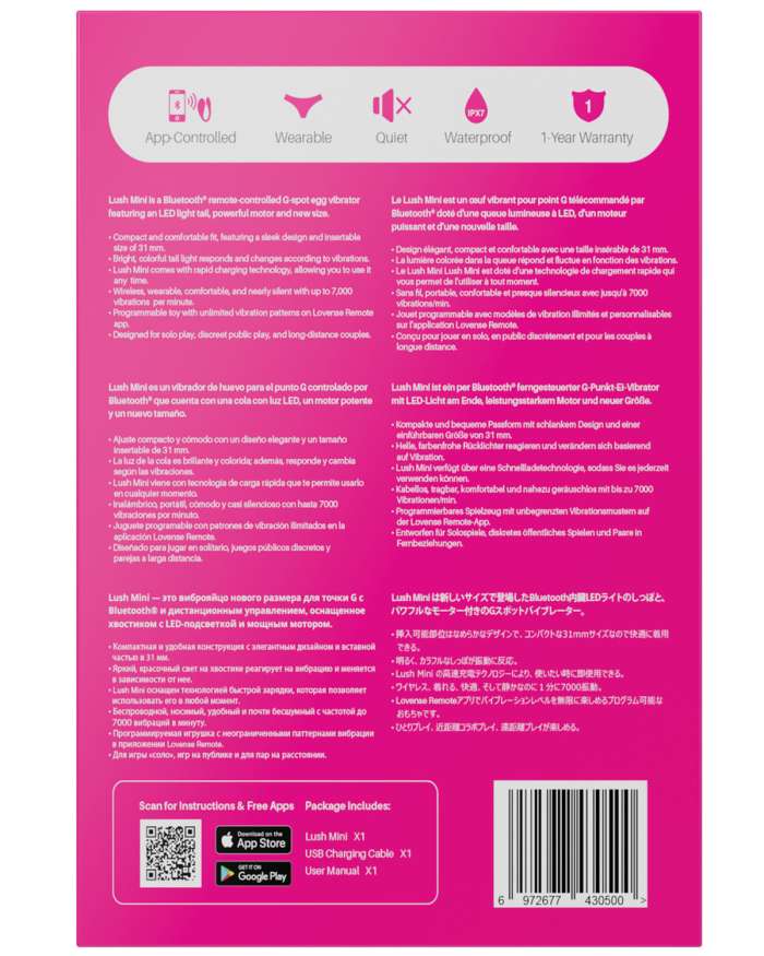 Lovense Lush Mini G-Spot Interactive Vibrator