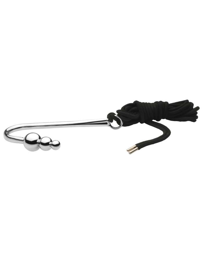 Master Series Roped Beaded Anal Hook with 21.4' Rope