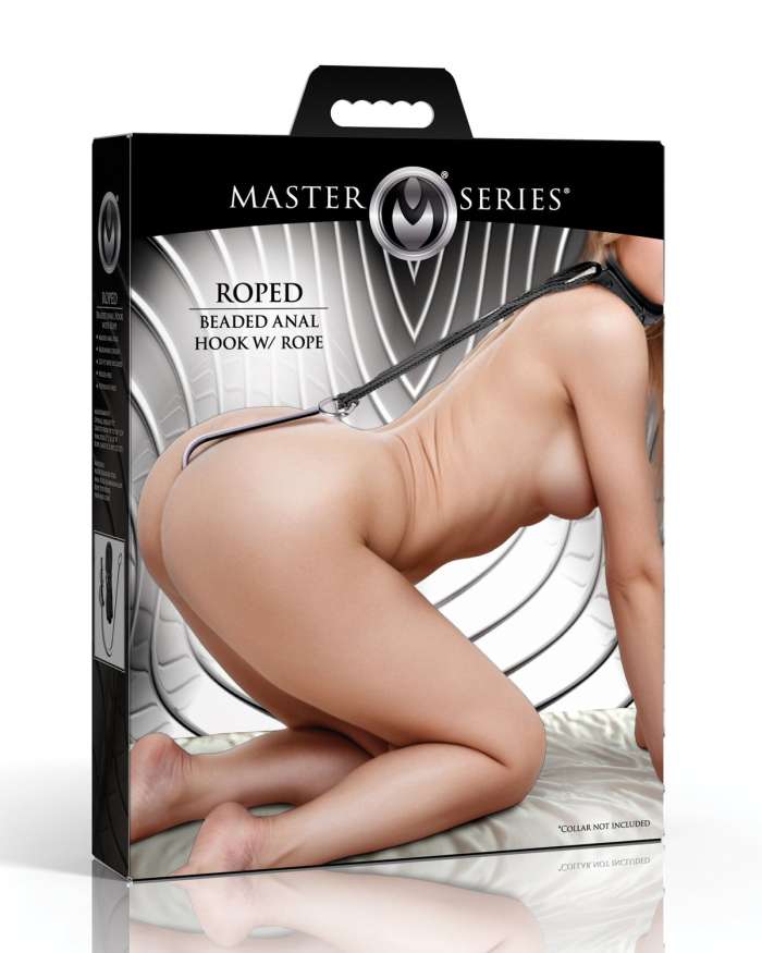 Master Series Roped Beaded Anal Hook with 21.4' Rope