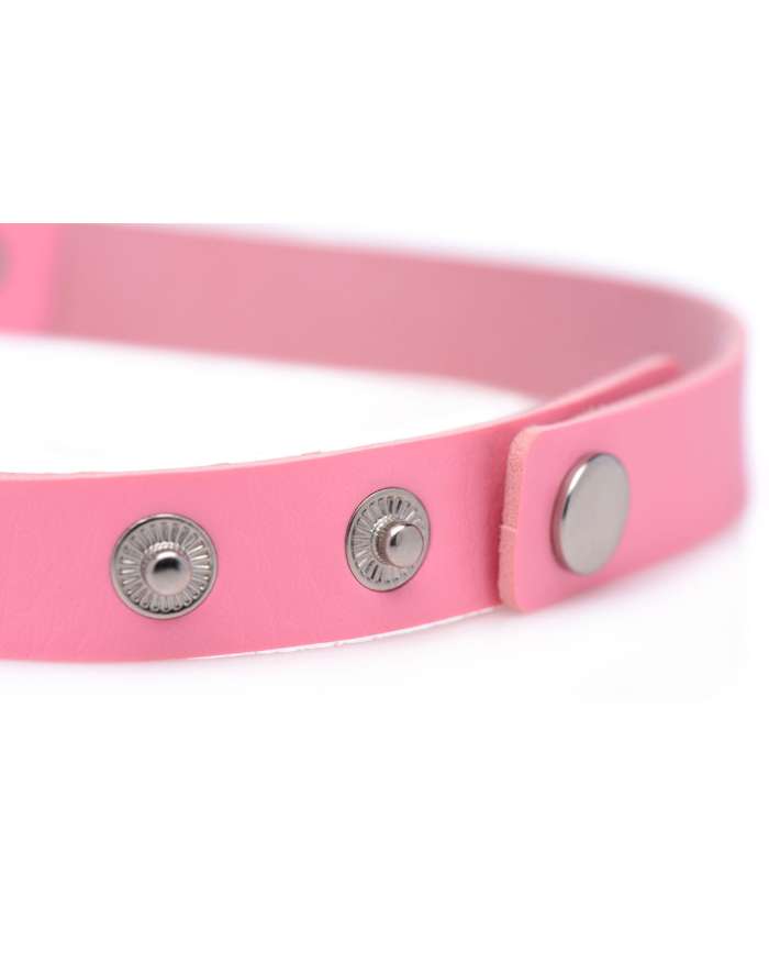 Master Series Chrome Heart Pink Choker