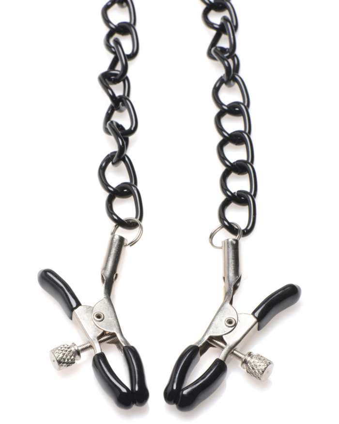 Master Series Collared Temptress Collar with Nipple Clamps