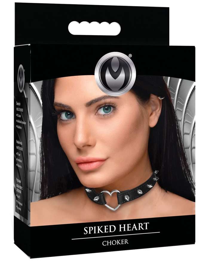 Master Series Spiked Heart Choker