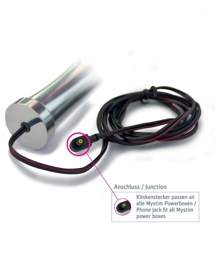Mystim Glossy Glen E-Stim Aluminum Dildo