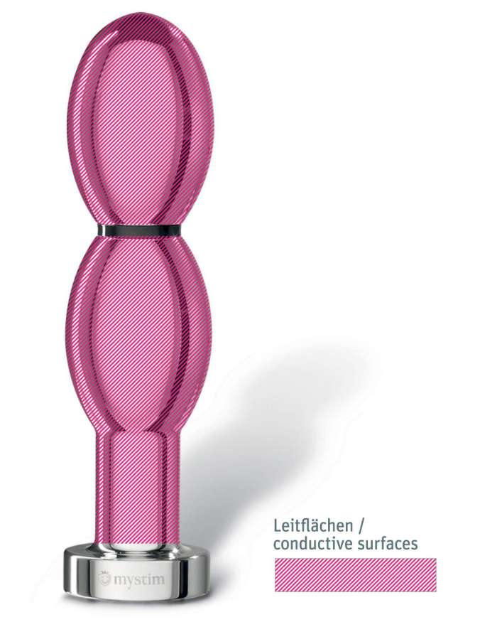 Mystim O(h!)-thello E-Stim Double Oval Aluminum Dildo