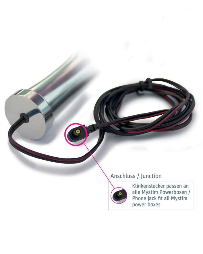 Mystim O(h!)-thello E-Stim Double Oval Aluminum Dildo