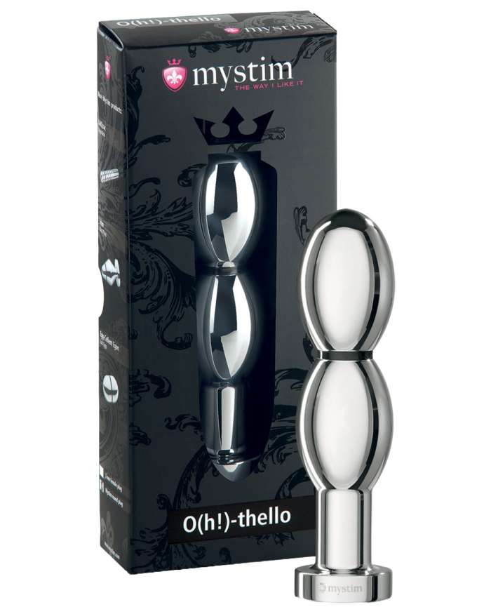 Mystim O(h!)-thello E-Stim Double Oval Aluminum Dildo