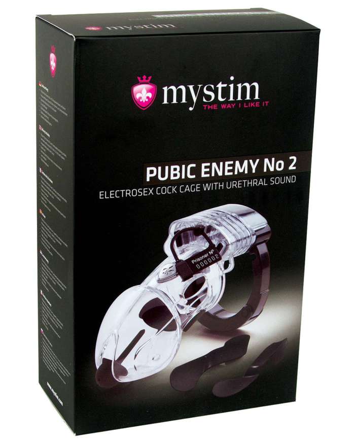 Mystim Public Enemy #2 E-Stim Cock Cage with Dilator