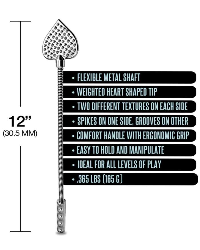 Nixie Flaming Heart Riding Crop