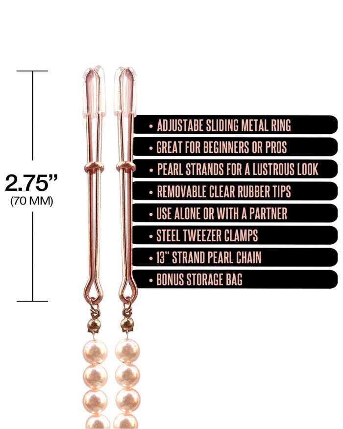 Nixie Pearl Drop Tweezer Nipple Clamps