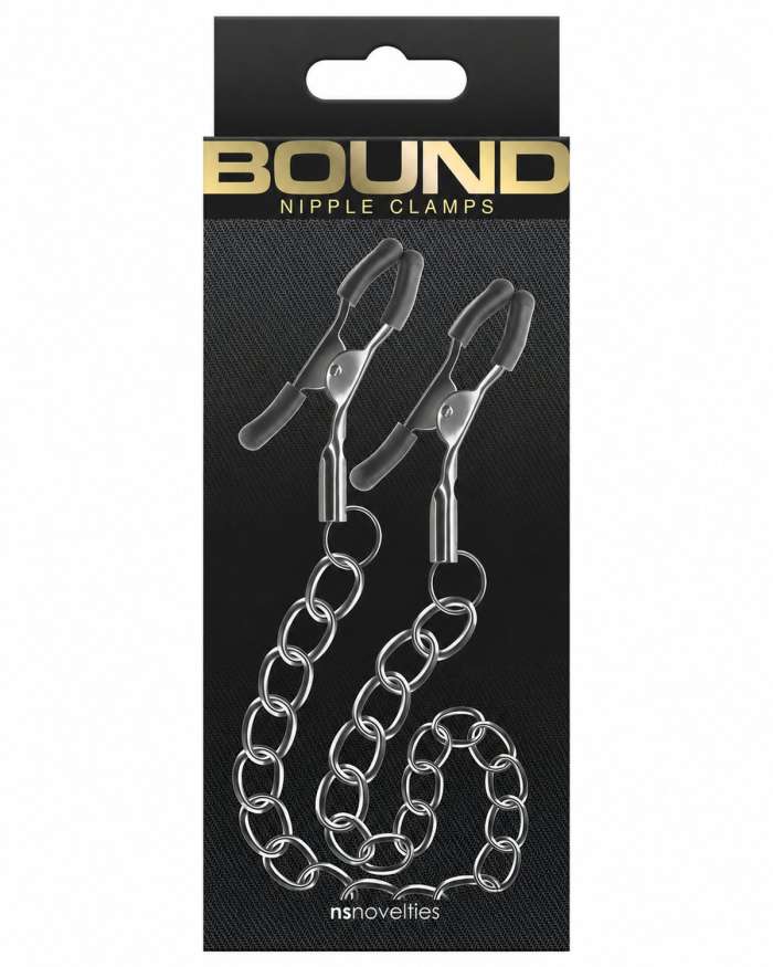 NS Novelties Bound DC2 Chained Nipple Clamps
