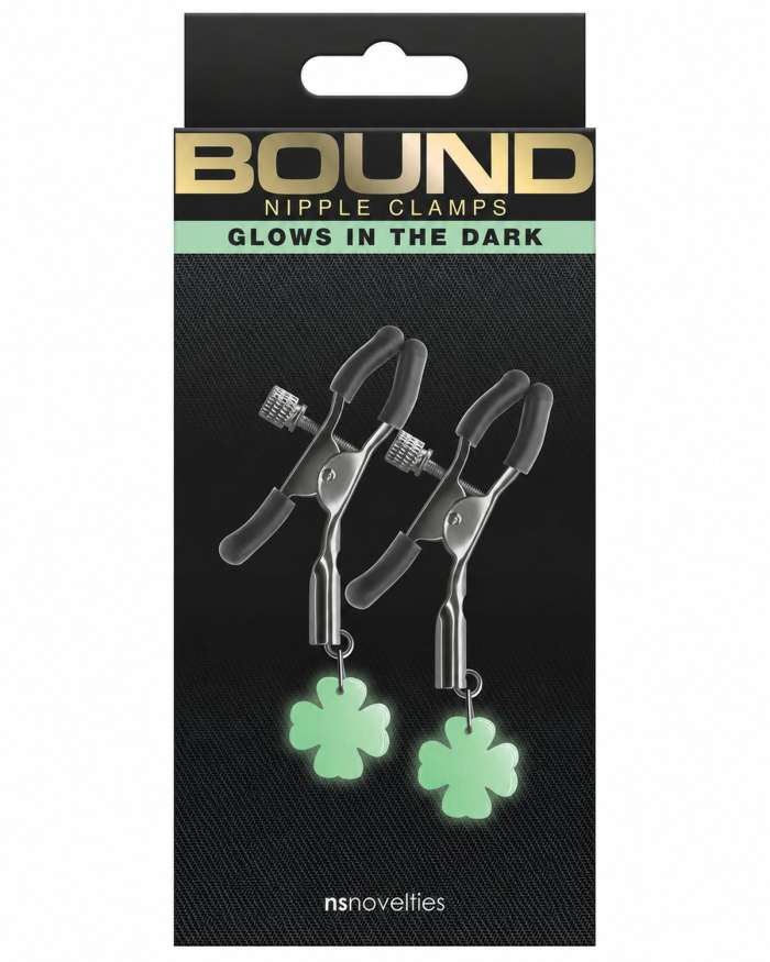 NS Novelties Bound G4 Adjustable Glow-in-the-Dark Nipple Clamps