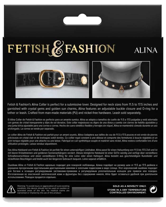 Fetish & Fashion Alina Golden Charmed Collar