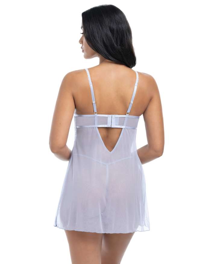 Oh La La Cheri Elsie Sheer Lace Strappy Cup Babydoll Set