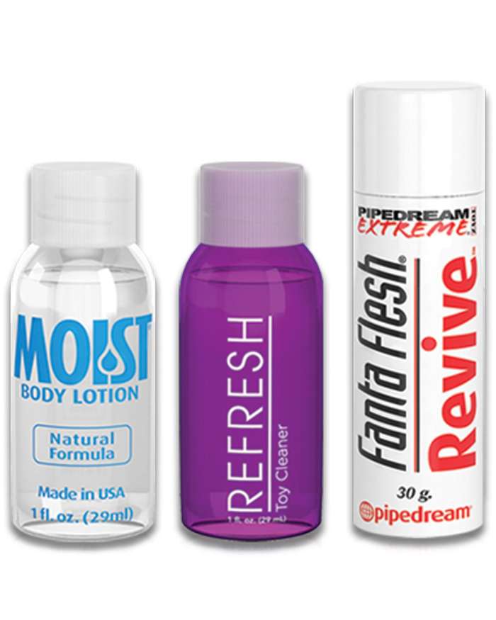 Pipedream Extreme Toyz All 3 Holes Fanta Flesh Masturbators Bundle