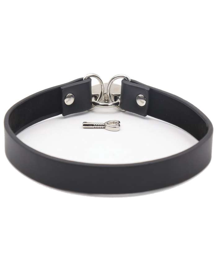 Plesur PVC Collar with Heart Lock