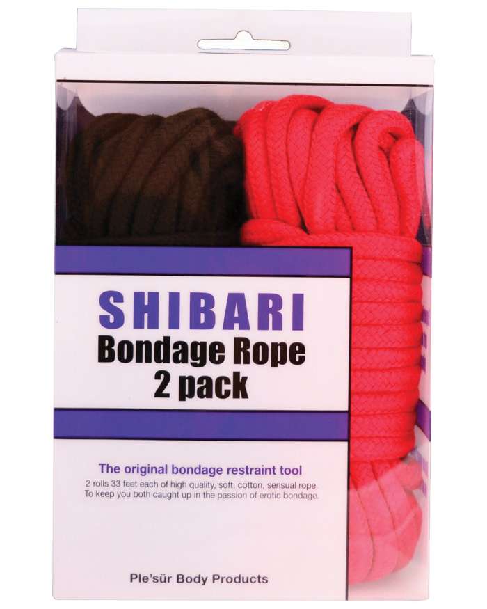 Plesur Shibari Bondage Cotton 33' (10M) Rope 2 Pack